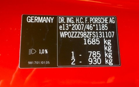 Porsche Boxster GTS PDK WP0ZZZ98ZFS131107