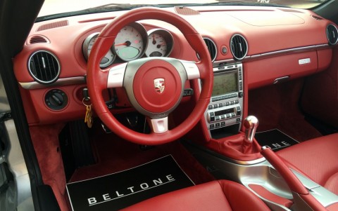 Porsche Boxster RS60 Spyder - Sièges tout cuir naturel Rouge Carrera