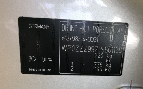 Porsche 996 Carrera 3.4 300cv WP0ZZZ99Z1S601138